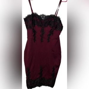 Plum midi dress